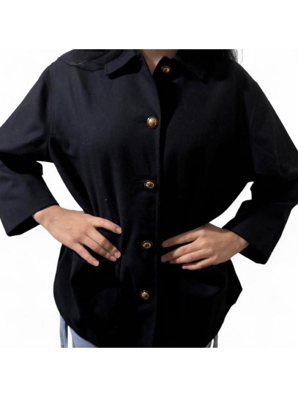 Vintage Harvé Benard Utility Chore Jacket size 14w 100% wool
